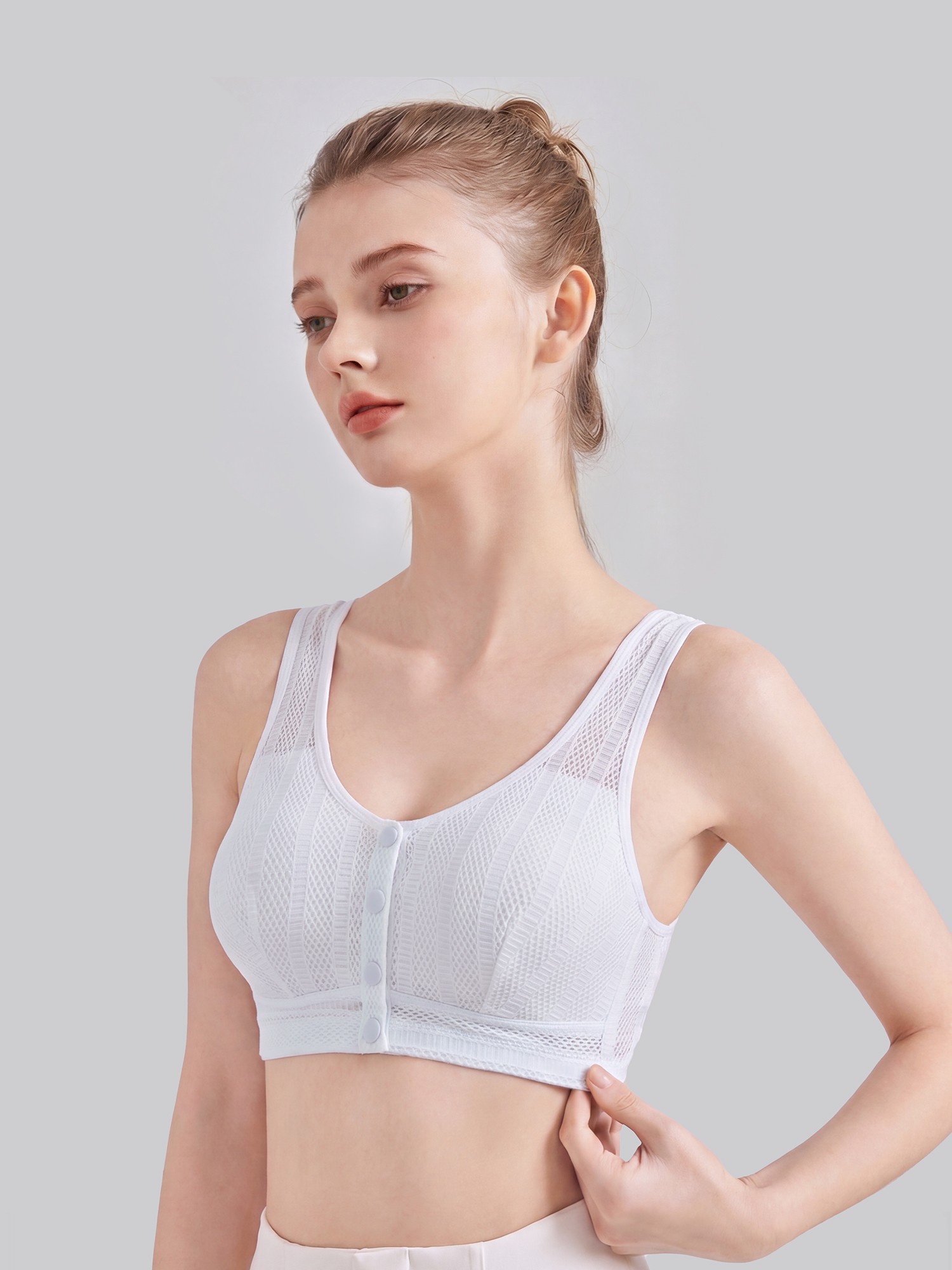 Front-Buttoned Nursing Bra for Postpartum Breastfeeding and Sleeping, Special Vest-Style Maternity Bra for Pregnancy, Ultra-Thin Summer Model — 18