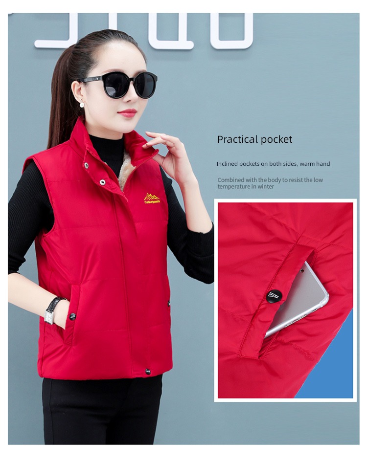 Woodpecker leisure time keep warm Wear out Down cotton Vest