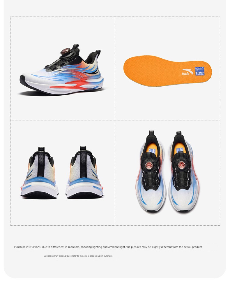 Red Flame | Anta Running Shoes 2026 Autumn New Sports Shoes Children's Shoes Boys and Girls Running Shoes Trendy and Cool for Teenagers — 24