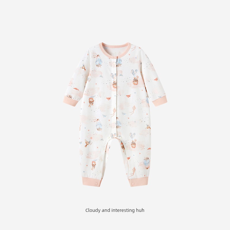 Yeehoo Baby Autumn Jumpsuit Long-Sleeve Toddler Romper New Four-Season Newborn Clothing Onesie Spring and Autumn — 3
