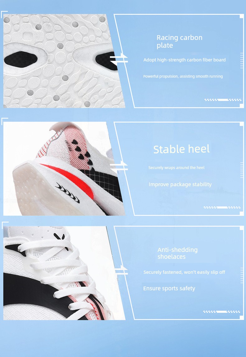 Big Kids' Sports Running Shoes for Boys, Professional Racing Shoes for Students, Carbon Plate Shock-Absorbing Flyelectric C6U Running Shoes — 10