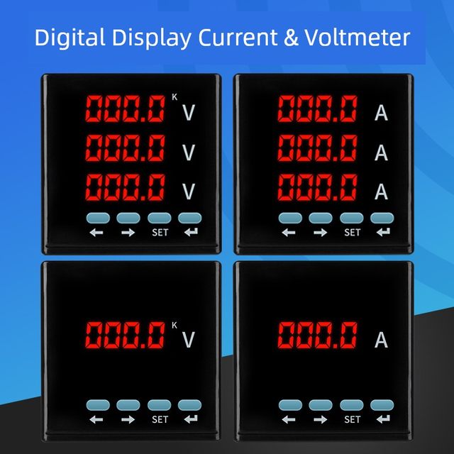 Single-phase three-phase electronic digital display digital 72 intelligent current voltage power instrument 96 square distribution cabinet 380v