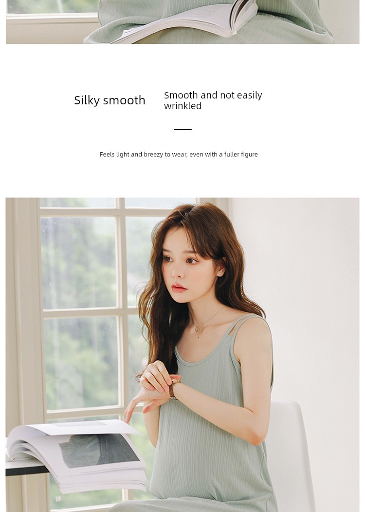 Maternity Wear Summer Dress Tops Women's Spring and Summer Vest Suspender Skirt Spring and Autumn 2026 New Set Autumn Outfit — 6