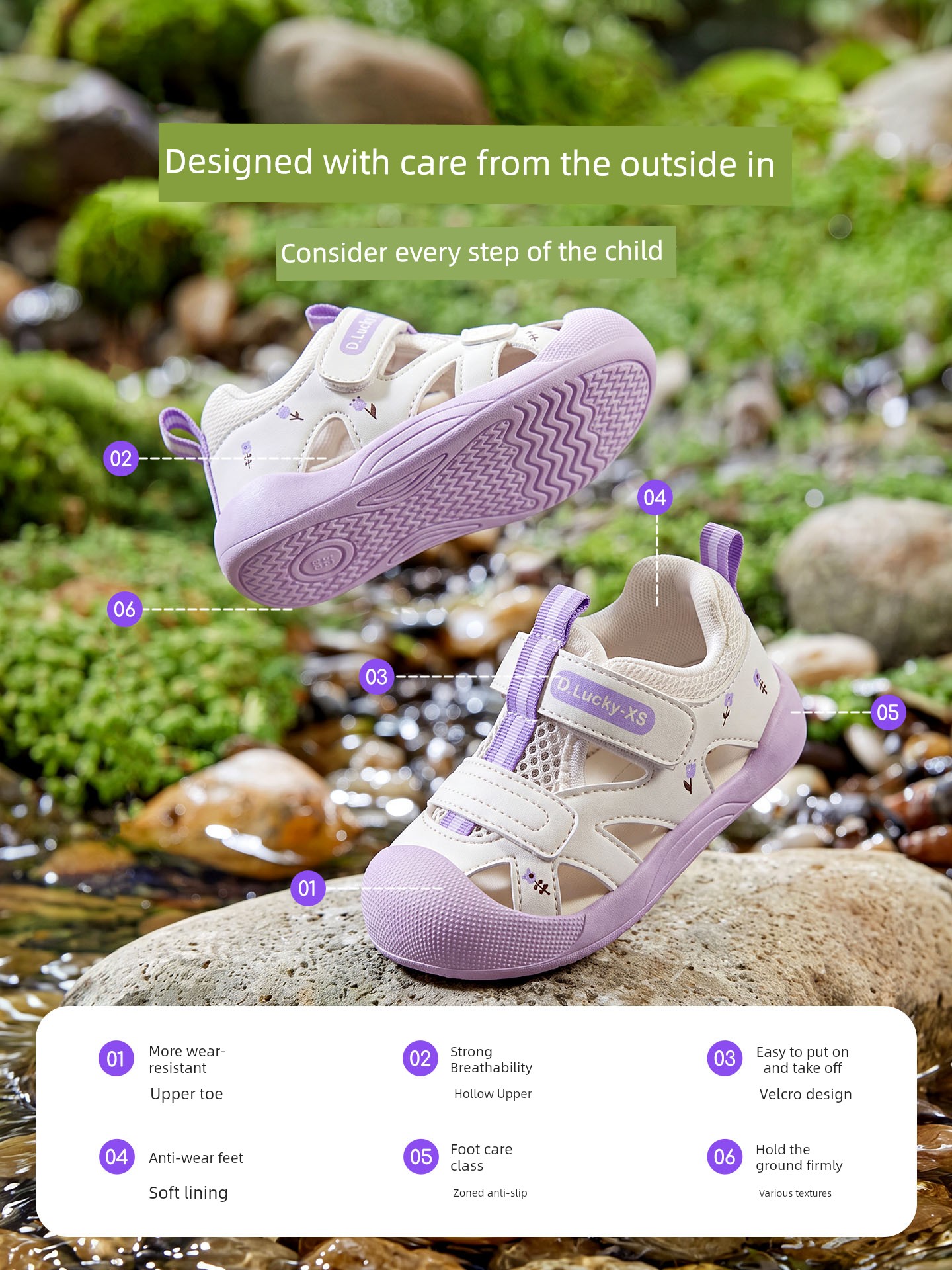 Jq Jingqi Baby Sandals Summer New Style Non-Slip Soft-Soled Baby Shoes for Boys and Girls with Hollow Mesh Breathable Functional Shoes — 5