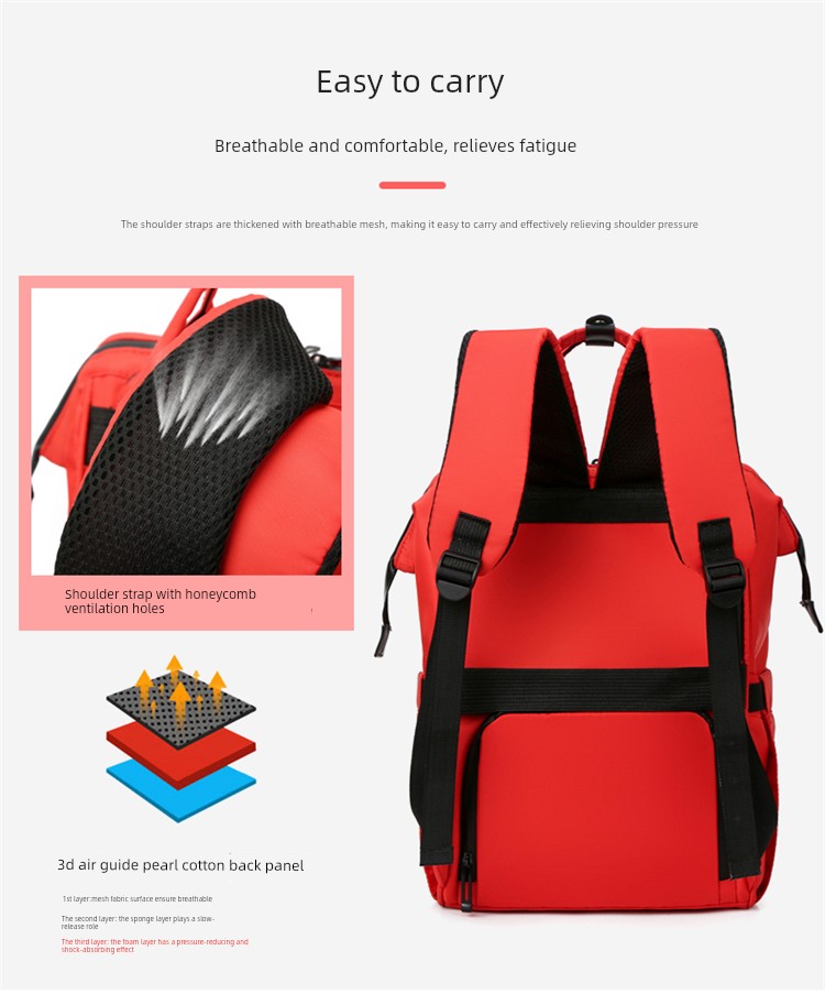 Fashionable Mommy Bag, Dual-Shoulder Backpack for Mother and Baby, with Separate Wet and Dry Compartments, Large Capacity, Lightweight and — 10