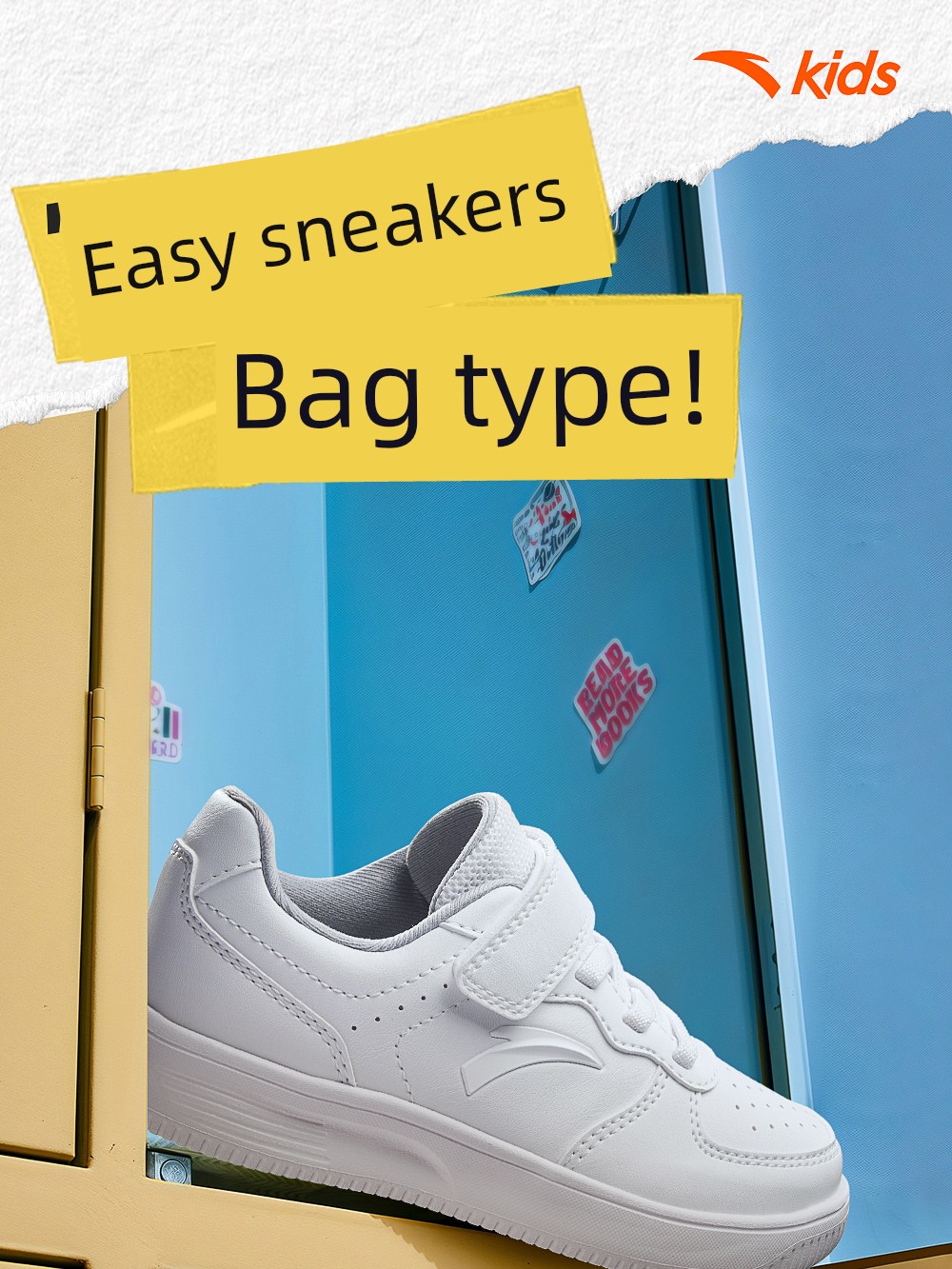 Anta Kidsren's Casual Shoes, Versatile White Sneakers, Classic Casual Sneakers for Primary School Students, Kindergarten and Older Kidsren's Sports Shoes — 1