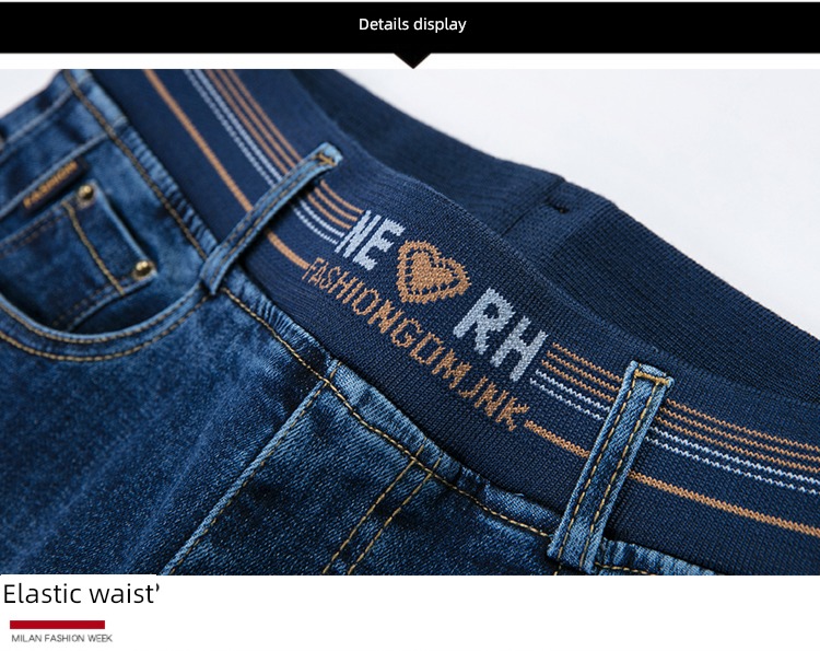 middle age High waist easy mom spring and autumn ma'am Jeans
