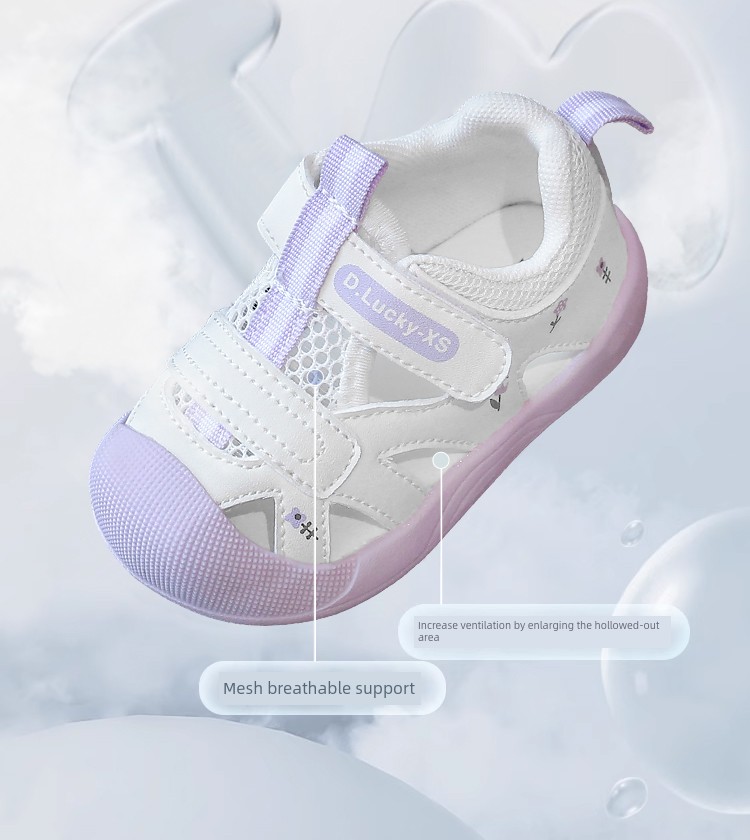 Jq Jingqi Baby Sandals Summer New Style Non-Slip Soft-Soled Baby Shoes for Boys and Girls with Hollow Mesh Breathable Functional Shoes — 8