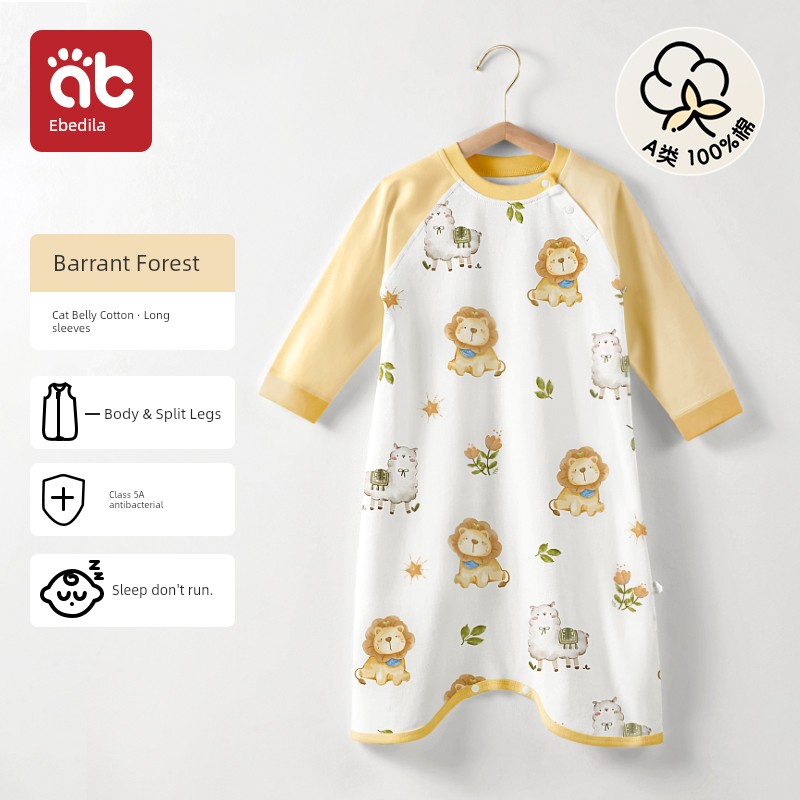 Baby Pajamas, Spring and Autumn Long-Sleeved Onesies, Toddler Boys' Nightgowns, Boys' and Girls' Nightgowns, Autumn and Winter Baby Sleeping Bags — 4
