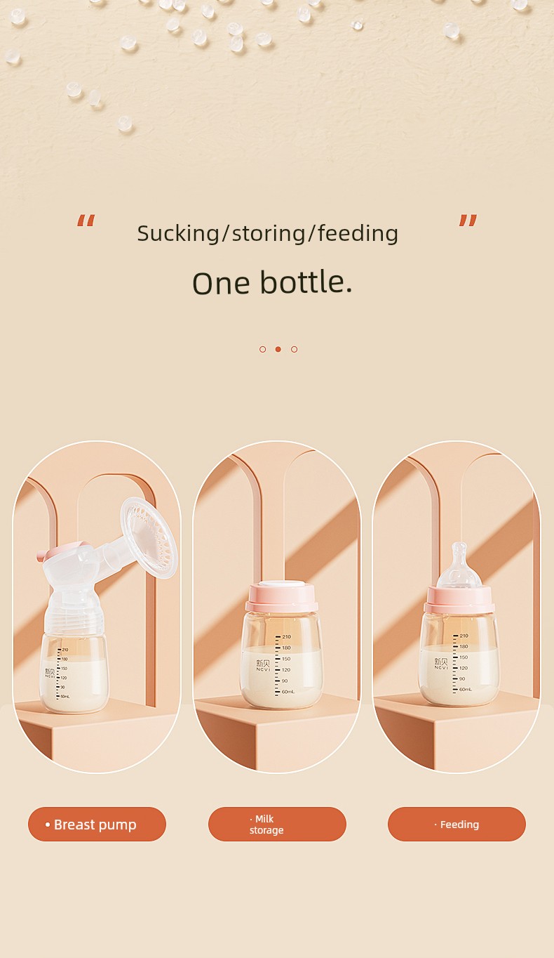 XENBEA PPSU Baby Wide Caliber Fresh-Keeping Breastmilk Bottle — 4