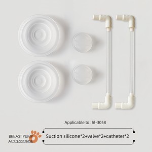 Little White Bear 3058 Electric Hands-Free Breast Pump Full Set of Accessories Storage Box 3060 Duckbill Valve Silicone 