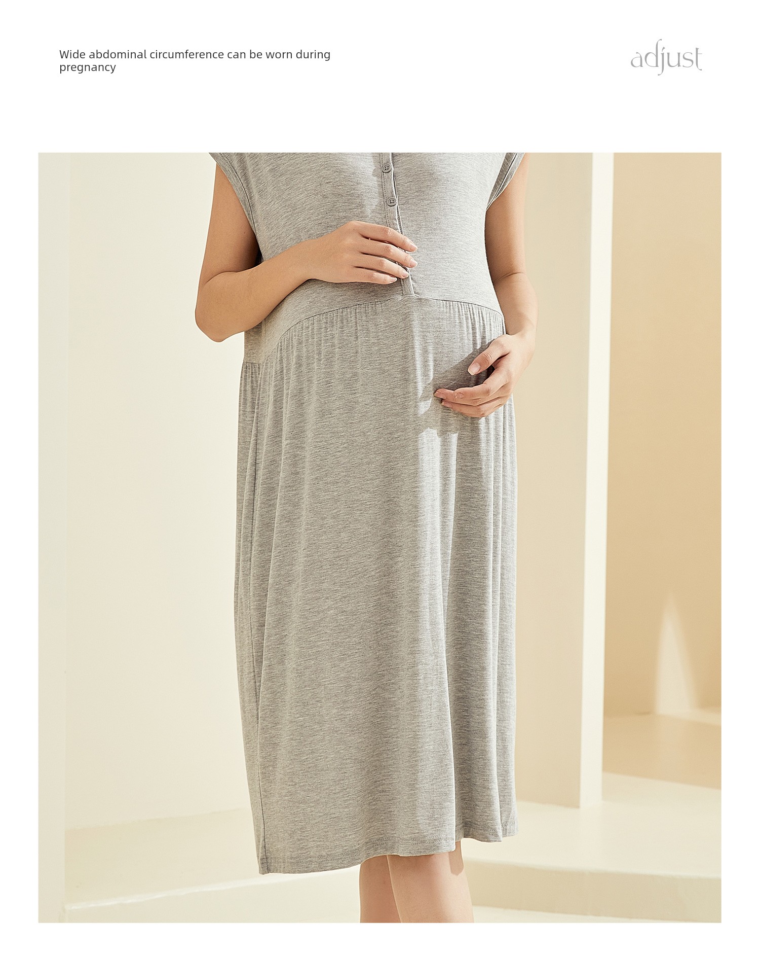 Pregnant Woman's Nightdress Summer Thin Nursing Dress Summer Modal Postpartum Pajamas Nursing Sleeping Dress Summer Clothing Dress — 13