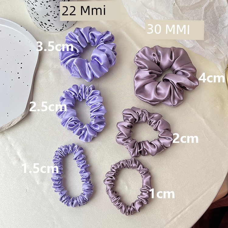 30mm Silk Scrunchie 4cm Hair Tie 100% Mulberry Silk Heavy-Duty Thickened High-End Vintage Hair Rope Hair Accessory — 8