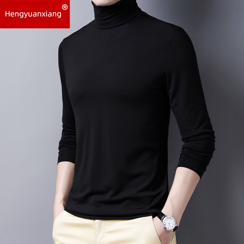 hyz  man High collar thickening Sweater Long sleeve T-shirt