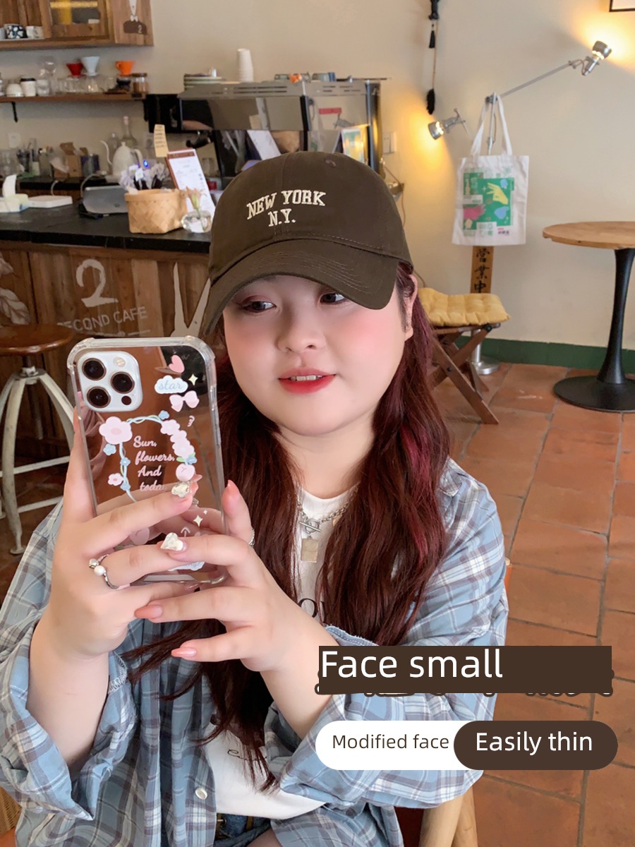 62cm Head circumference female Autumn and winter Big face coffee Hat