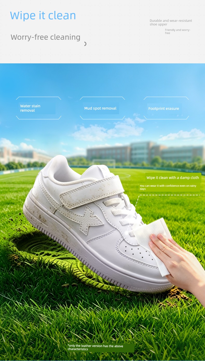 Xtep Children's Shoes, Kids' White Sneakers, Boys' Casual Shoes, New Spring and Autumn Models, Boys' Student White Sports Shoes, Girls' Shoes — 8