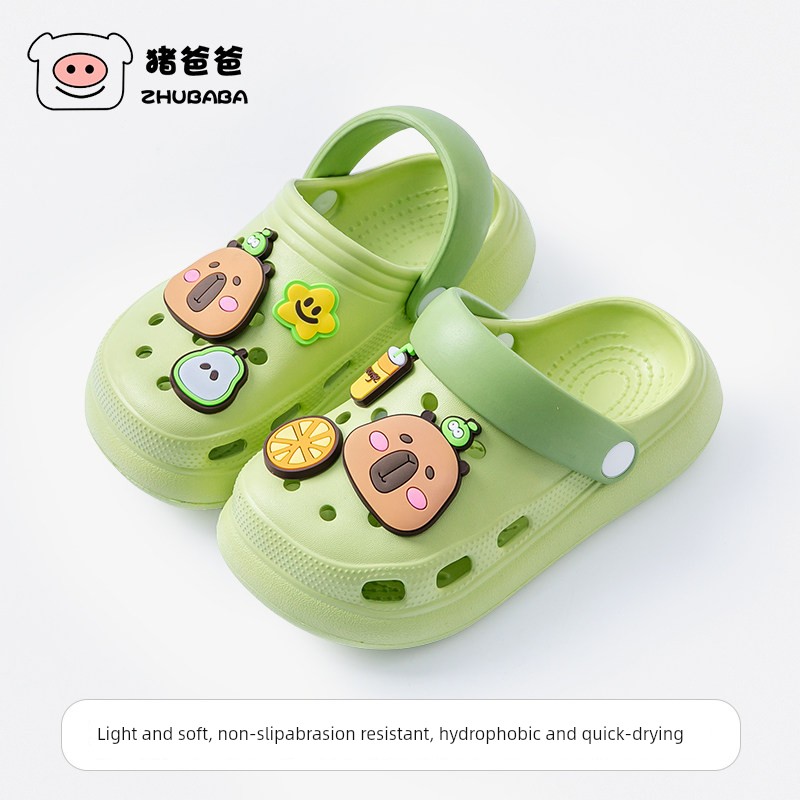 Pig Daddy Capibara Children's Summer Slippers for Boys, Non-Slip Home Sandals for Older Children, Beach Clogs for Girls — 6