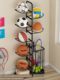 Basketball storage rack household ball rack volleyball badminton racket children basketball basket fitness equipment placement and tidy rack