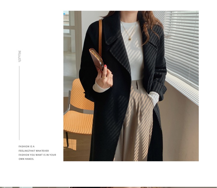 Inner lap Foreign style Self-cultivation black knitting Long sleeve Blazer