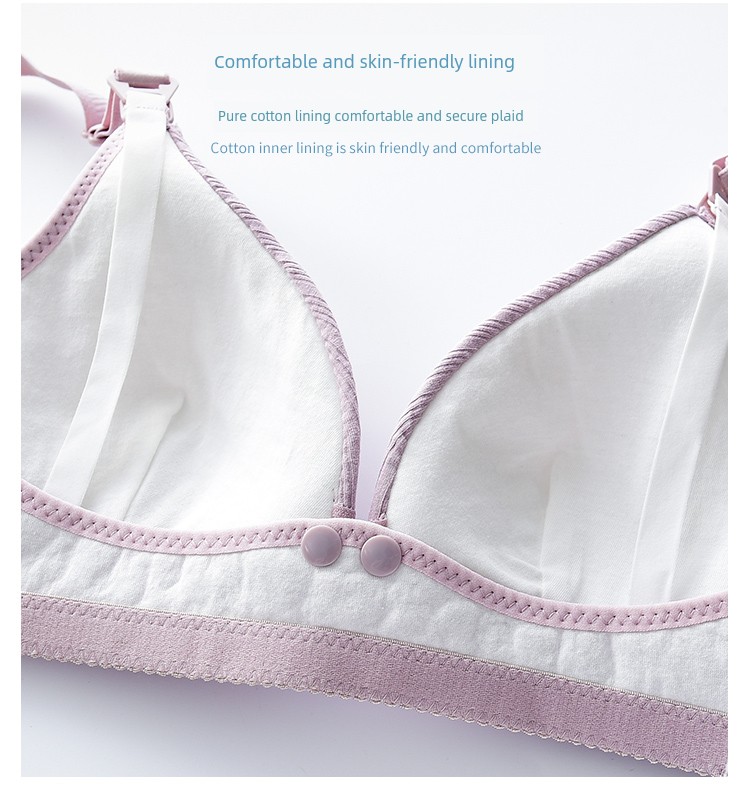 Maternity Bra Nursing Bra Push-Up Anti-Sagging Pregnancy Breastfeeding Pure Cotton Lift-Up Comfortable Bra Thin Style — 7