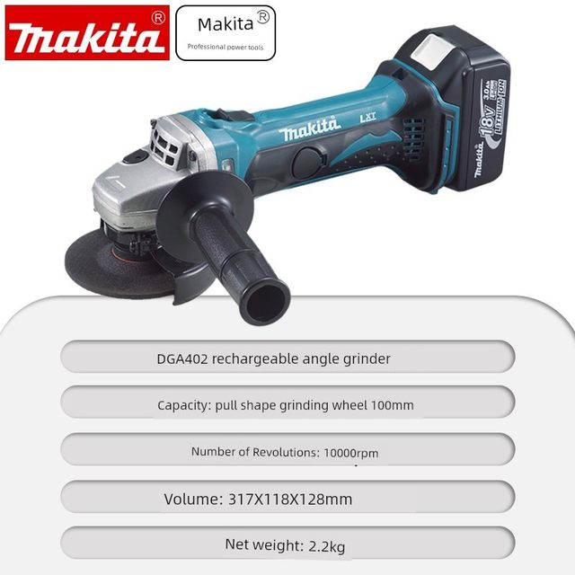 Genuine Makita Lithium Charge Rechargeable Angle Grinder Hand Grinder Wheel Cutting Grinder DGA402SFJ/RME