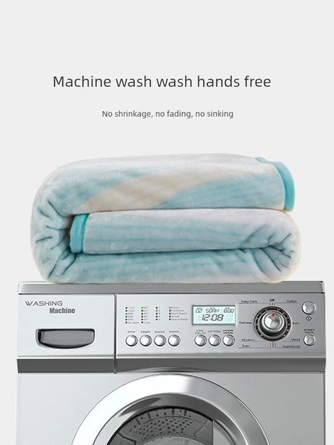 Luolai Home Textile Thickened Sofa Blanket Single Blanket Double Bed Nap Blanket Single Fit Blanket Double Layer Blanket