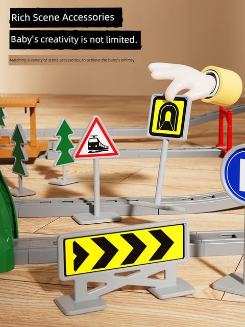 Electric high-speed train model small train assembled rail car children's toy simulation Fuxing train Harmony boy