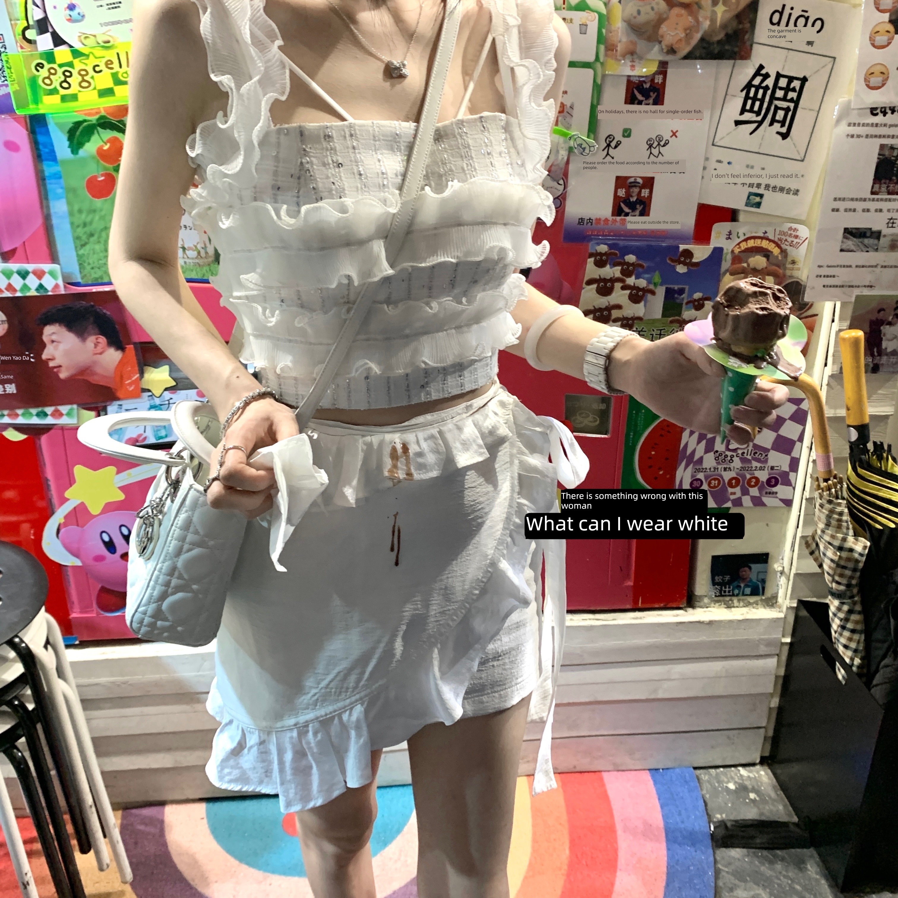 Internet celebrity JOEY Season by season Goddess camisole Small dress