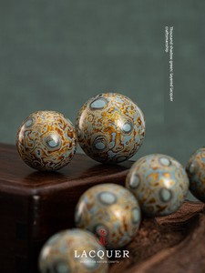 Natural Lacquer Single Bead Necklace Accessory, Traditional Craftsmanship, Thousand-Layer Lacquer Bracelet, Qianyingcui