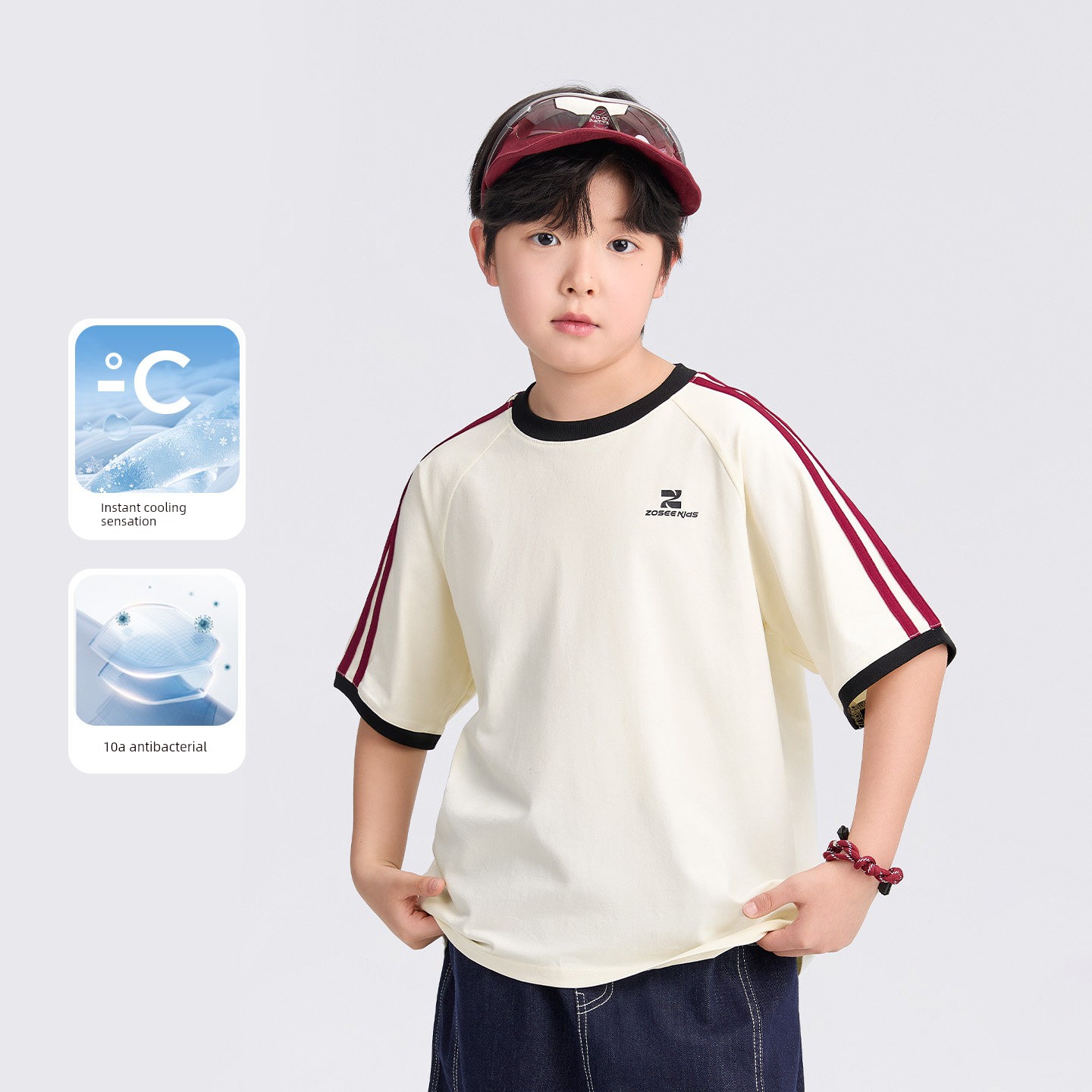 Zuoxi Children's Clothing Boys' Pants Summer Thin Children's Cool Tencel Jeans 2026 New Model Big Kids Anti-Mosquito Pants — 3