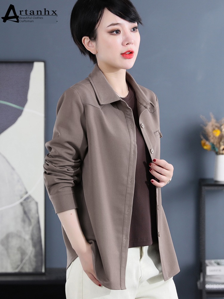 spring leisure time jacket high-grade fashion loose coat shirt