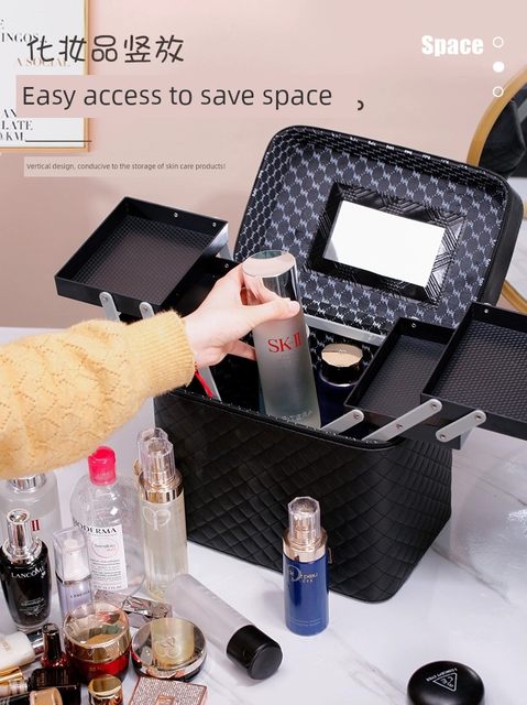 Internet celebrity large-capacity makeup bag convenient to carry ins style women's high-end suitcase storage box 2025 new model