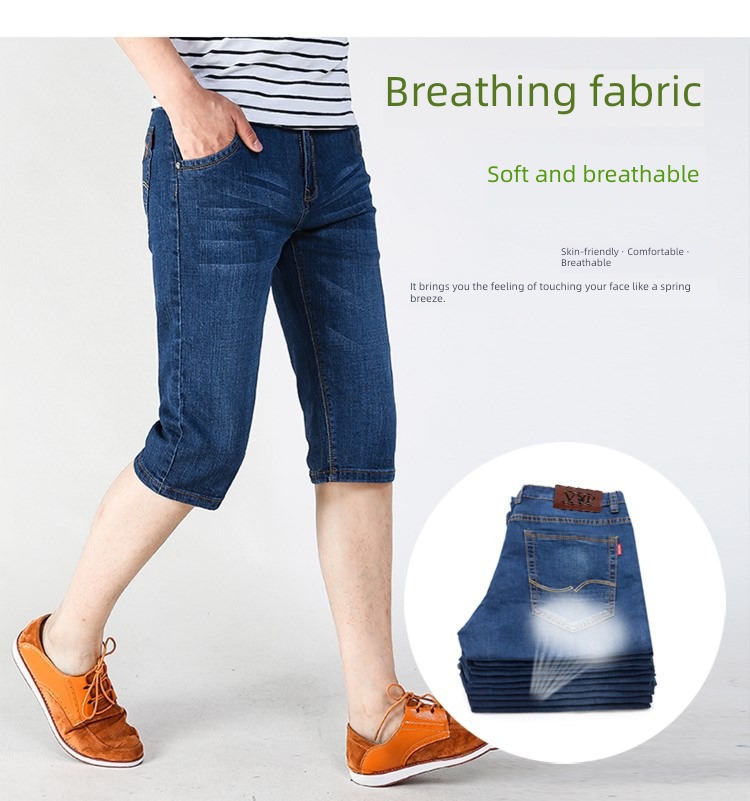 full marks summer Thin money elastic foreign trade Fattening Men's trousers