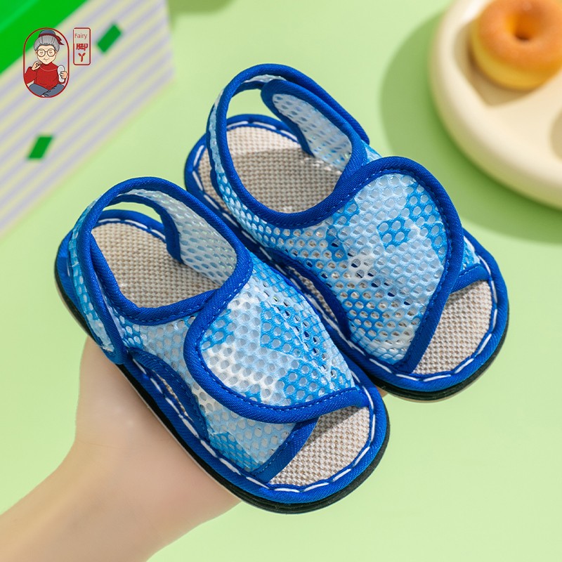Fairy Feet Children's Layered Sole Sandals Summer New Arrival Boys Girls Baby Soft Sole Mesh Home Slippers — 4
