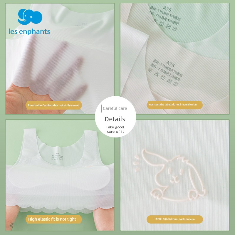 Liyingfang Girls' Vest for the Developmental Stage, Anti-Bump, Cool-Feeling Ice Silk Underwear, Tube Top for Children — 4