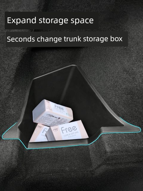 Suitable for Tesla's new version of Model 3/Y trunk storage box side edge storage bucket modification accessories