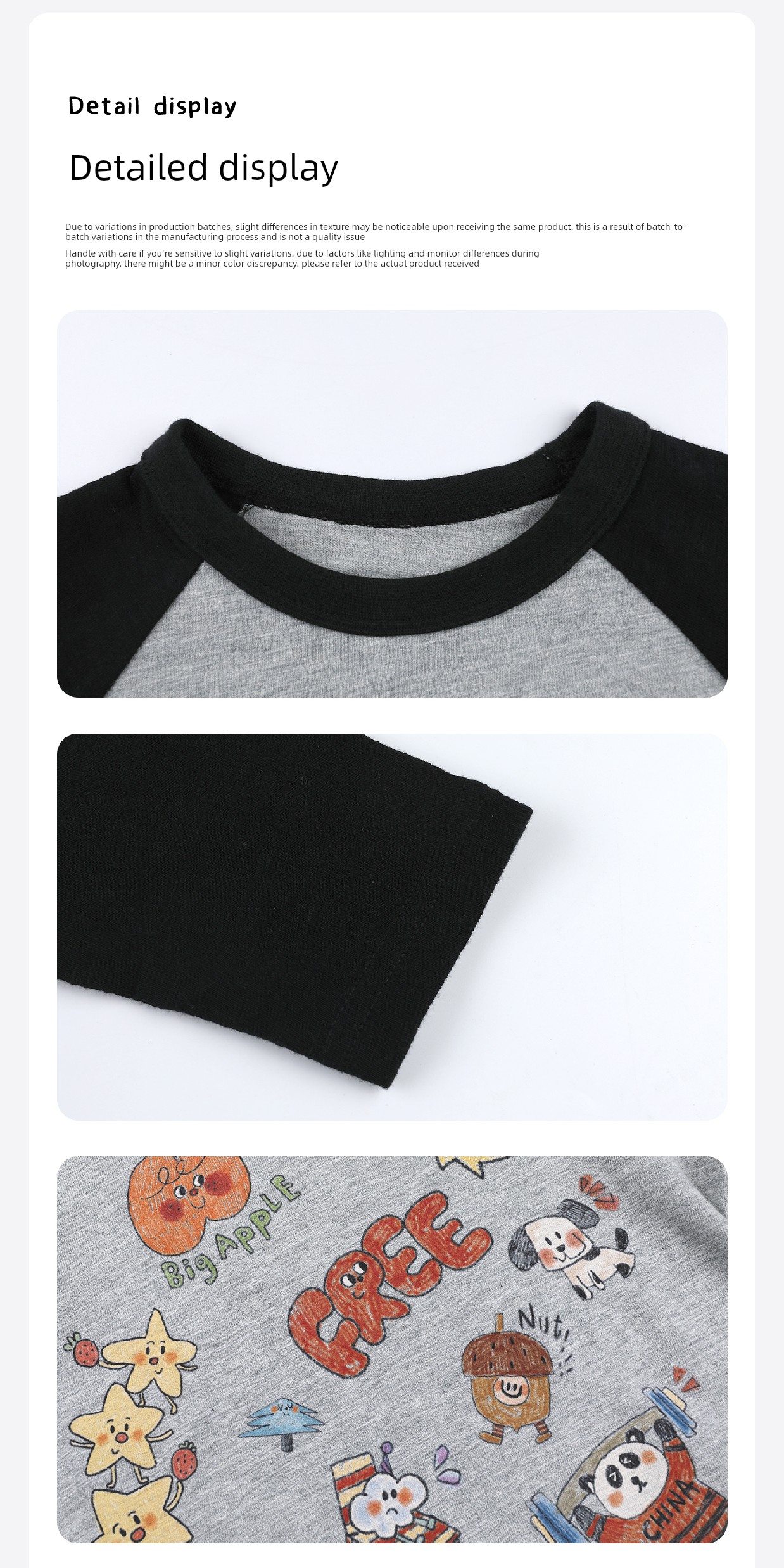 Big-Eared Elephant Girl's All-Over Print Raglan T-Shirt 2026 Autumn New Style Pure Cotton Round Neck Casual Long-Sleeve Top Trendy — 15