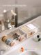 Drawer storage box under mirror cabinet bathroom cosmetics makeup remover cotton lipstick cotton swab transparent storage rack tool