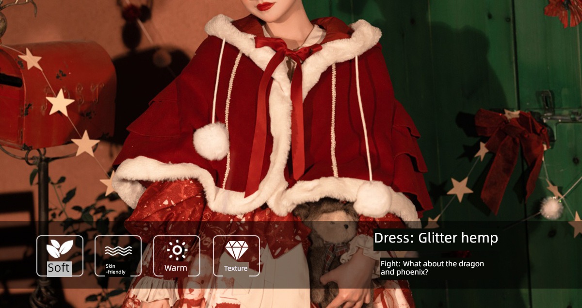 original Genuine sweet The bear gift cloak princess Dress