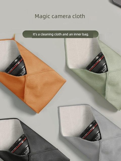 Camera storage bag cute Fuji Sony SLR digital hundred patch self-adhesive cloth flat inner liner bag Canon r50 micro single ipad protective case lens photography protection bag Magic cosmetic bag