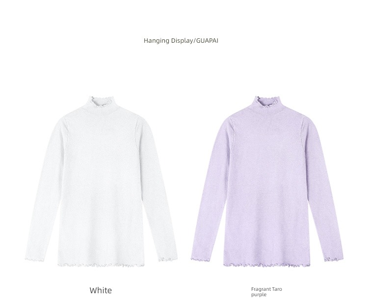 High collar spring and autumn Agaric edge Versatile Self-cultivation Condom sweater