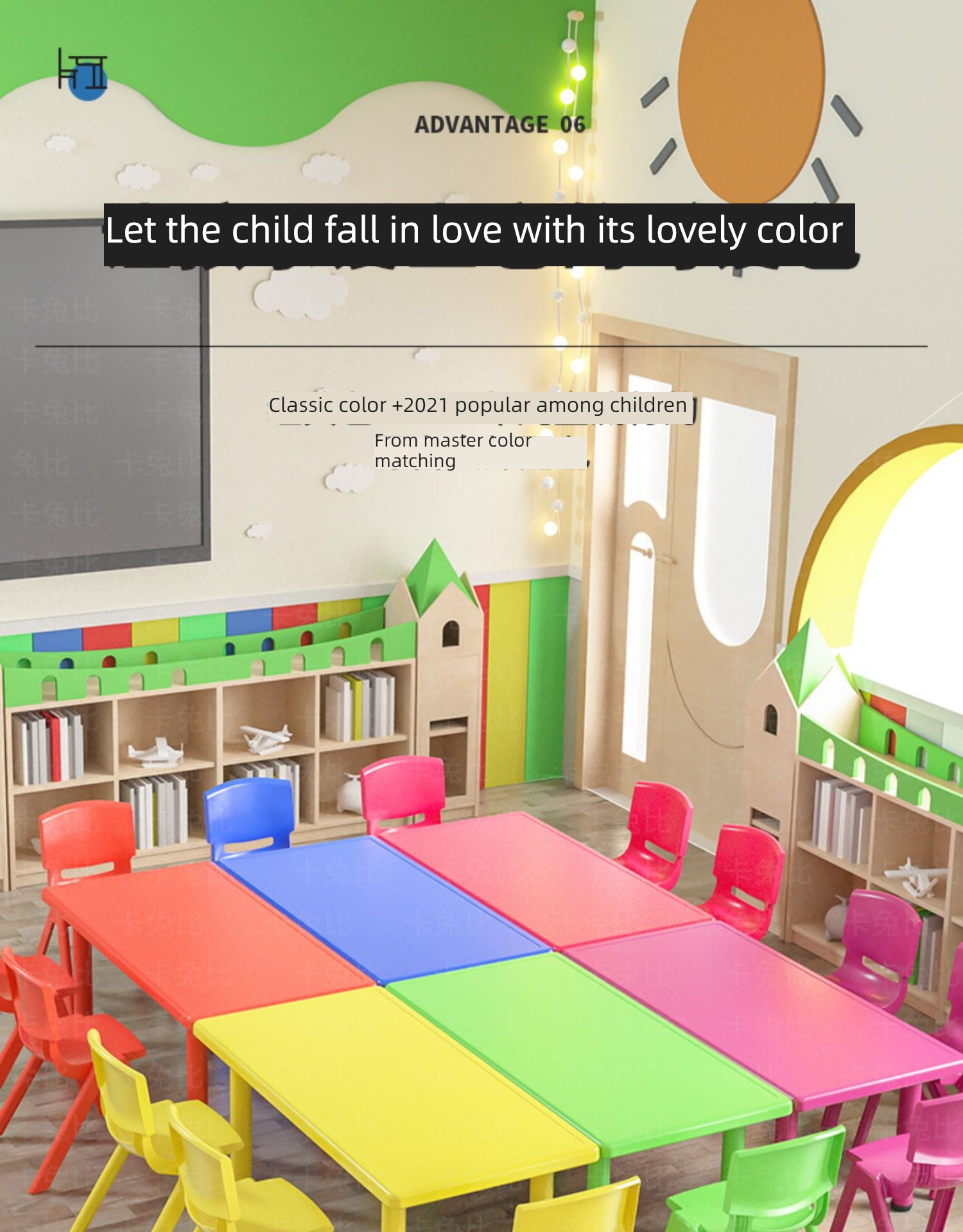 suit baby household Plastic study rectangle Tables and chairs